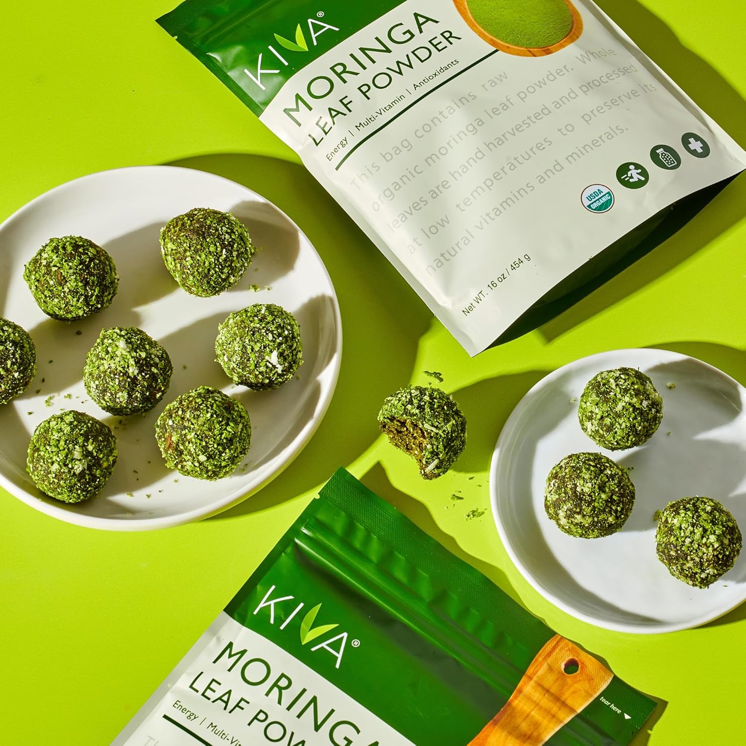 USDA Organic Moringa Leaf Powder - Superfood Nutrition for Immune Support and Energy Boost - Raw, Vegan, Non-GMO - 16oz Bag