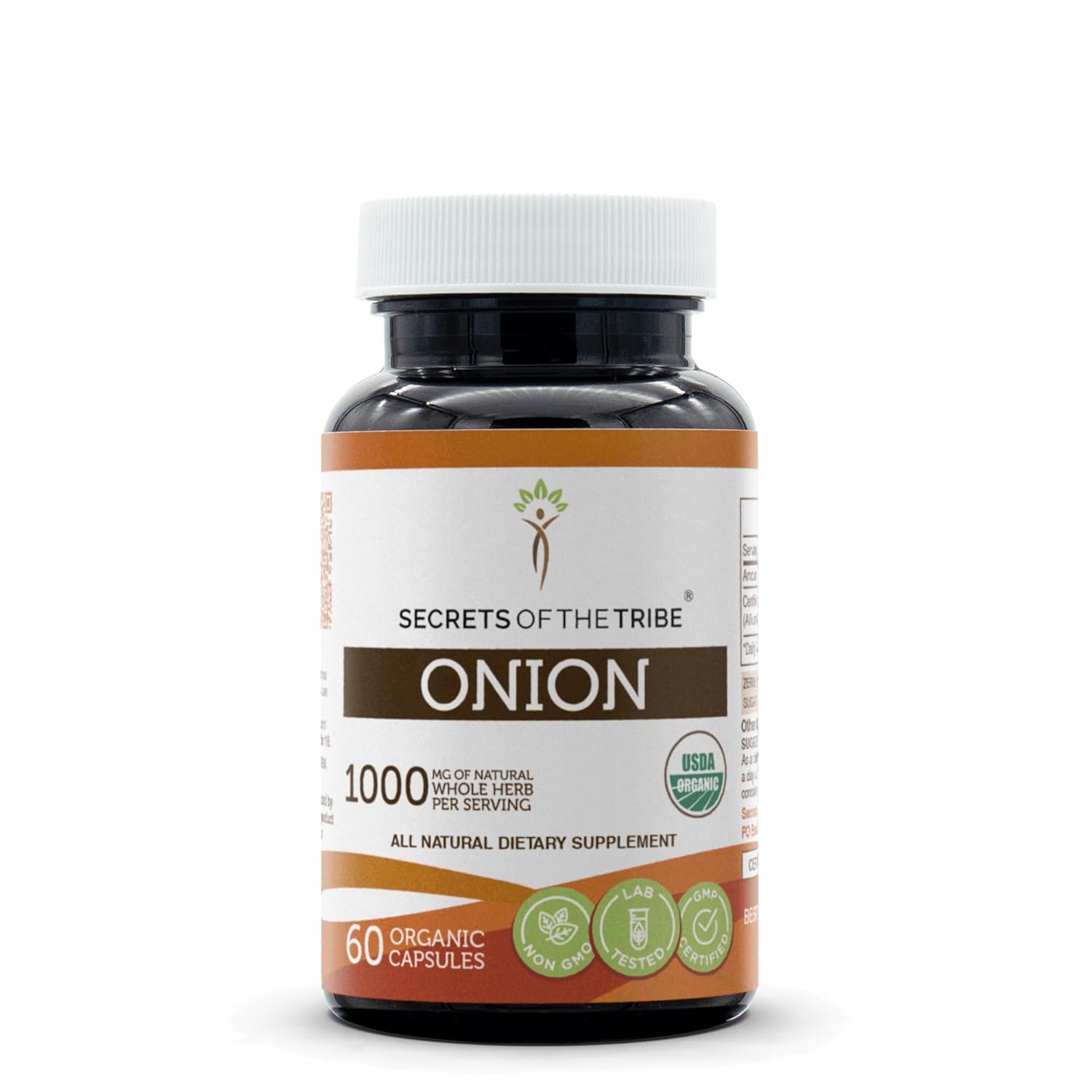 USDA Organic Onion Capsules | Secrets of the Tribe | Vegetarian Capsules | Certified Organic Onion Bulb