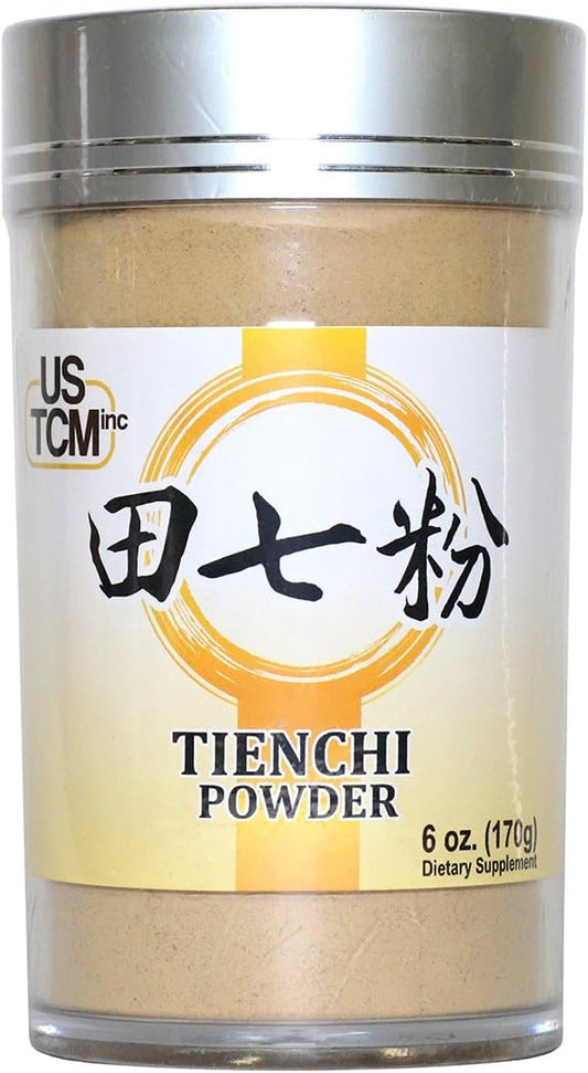 USTCM 100% Pure Tienchi Powder Pseudoginseng Notoginseng Sanqi Ginseng Powder - 6oz (120mesh)