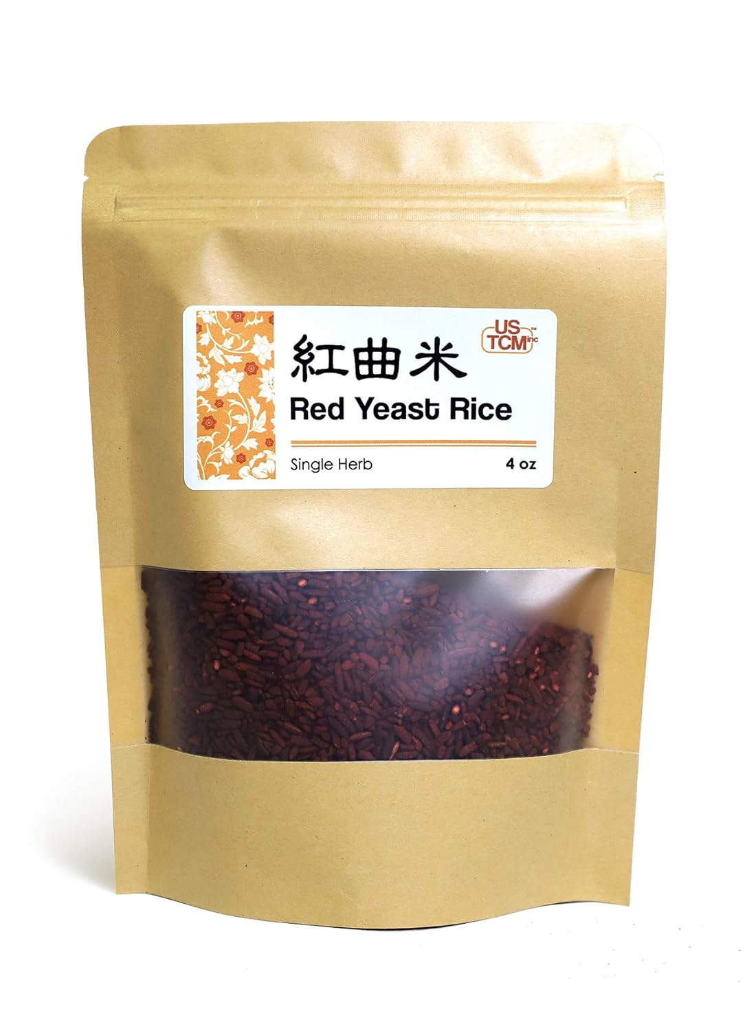 USTCM Red Yeast Rice (紅曲米) 4 Oz - Updated Packaging for Added Freshness