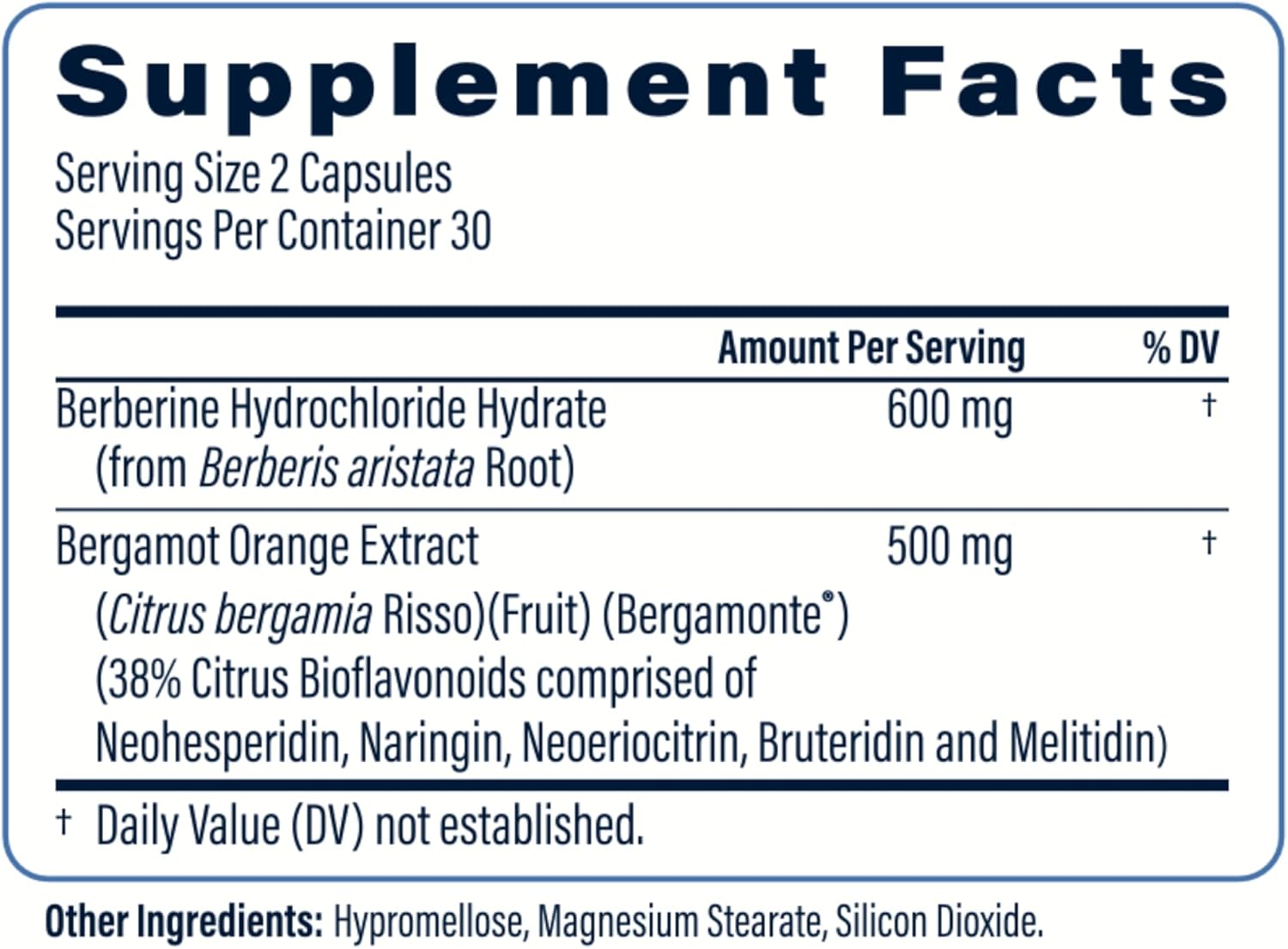 Utzy Naturals Berbercol Capsules - 500mg Citrus Bergamot & Berberine Blend for Heart Health - 60 Count