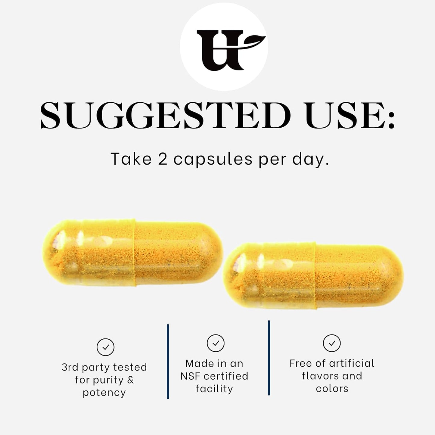 Utzy Naturals Berbercol Capsules - 500mg Citrus Bergamot & Berberine Blend for Heart Health - 60 Count