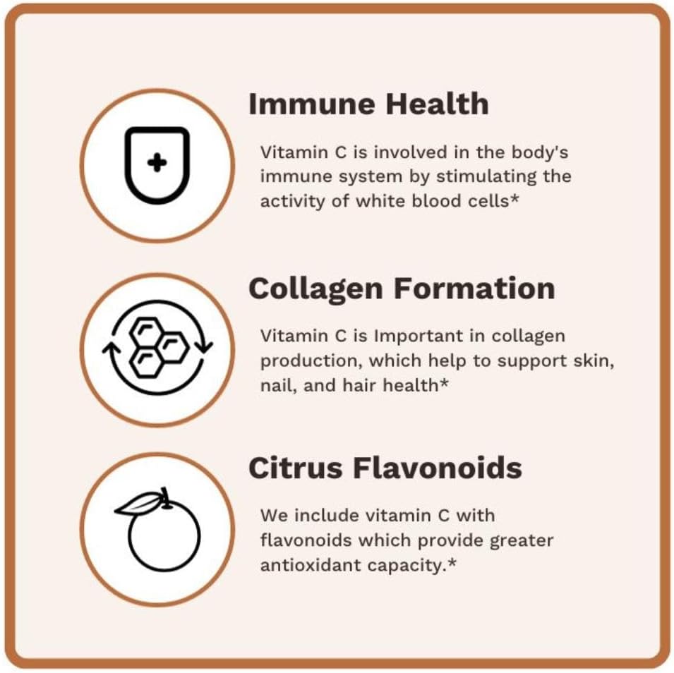 Utzy Naturals Vitamin C Complex with Acerola & Citrus Bioflavonoids - 60 Servings of 400mg