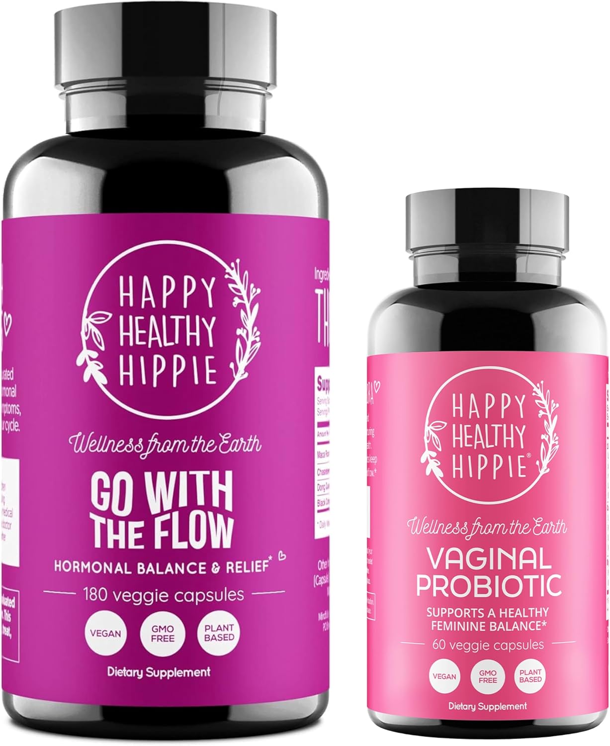Vaginal Probiotics & Hormone Balance for Women - Happy Healthy Hippie (180ct)