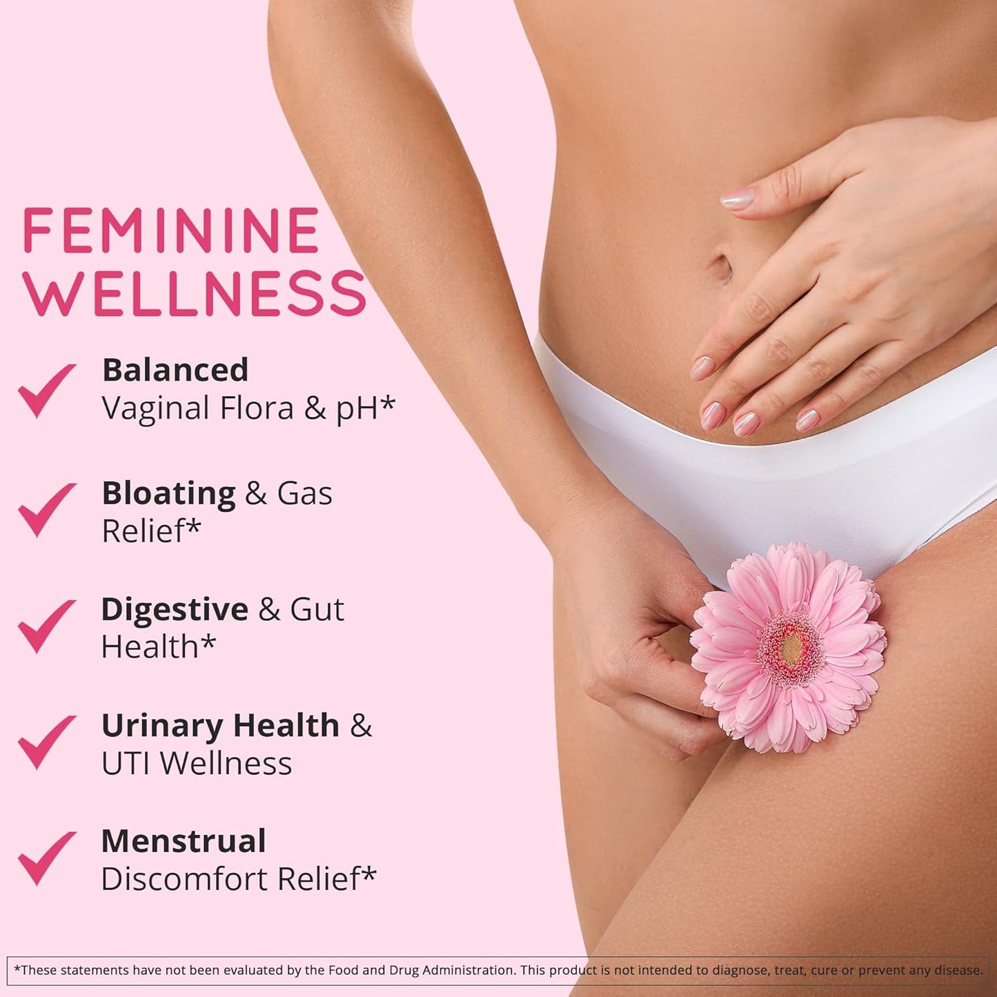 Vaginal Probiotics & Hormone Balance for Women - Happy Healthy Hippie (180ct)