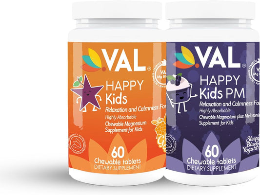 VAL Happy Kids Chewables Bundle - Natural Multivitamins for Children with Delicious Flavors