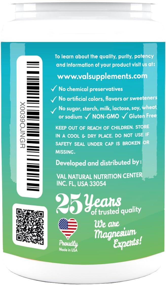 VAL Triple Magnesium Complex Capsules - 400mg Magnesium Glycinate, Taurate, Citrate for Muscle Relaxation, Sleep Support, Calm Energy - Vegan, Non-GMO, 90 Count