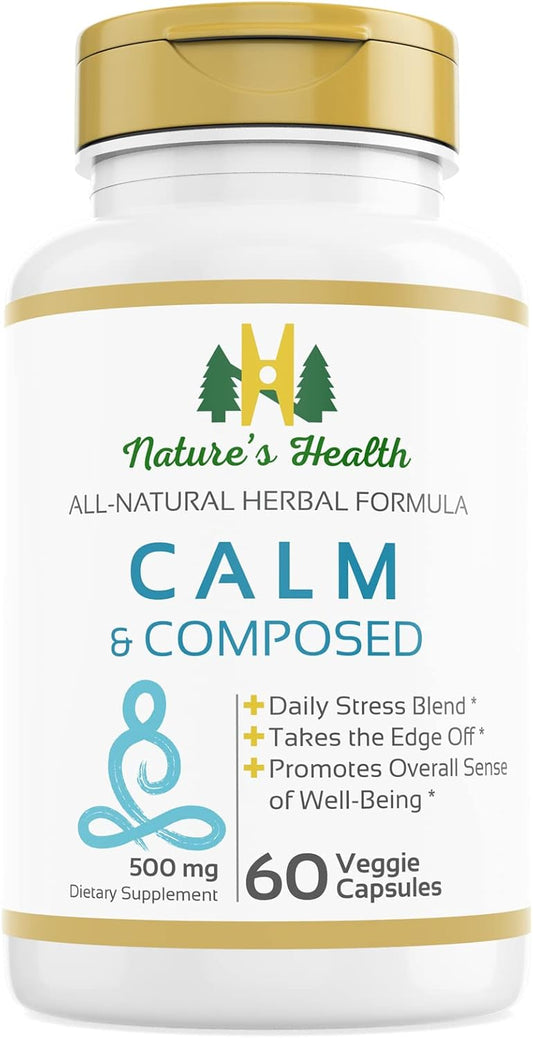Valerian Root and Passion Flower Relaxation Supplement for Daily Stress Relief - 1000mg per Serving - 60 Vegetarian Capsules