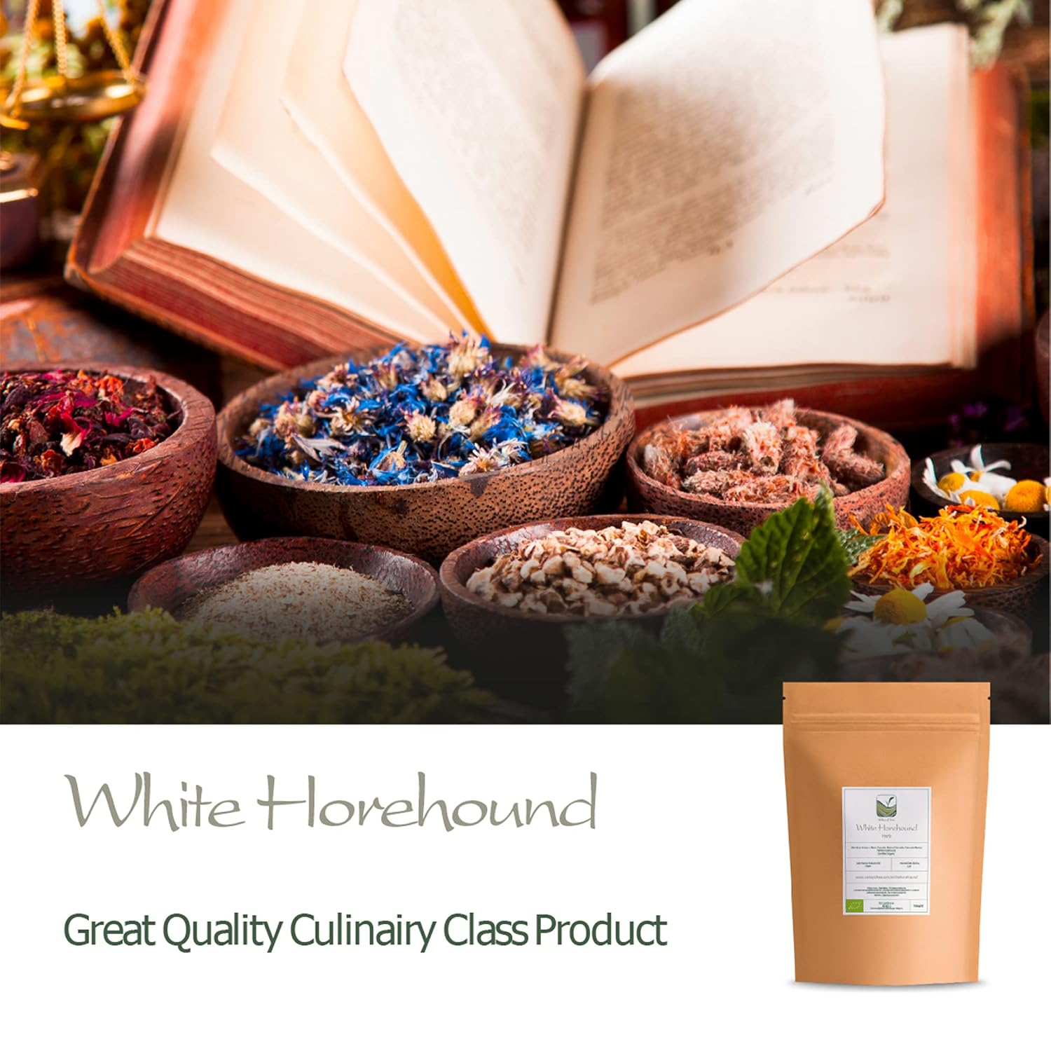 Valley of Tea White Horehound Leaf Herb Tea - Premium Herbal Horehound Leaves Blend