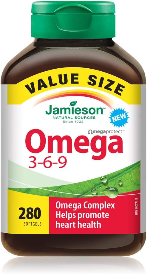 Value Pack of 280 Jamieson Omega 3-6-9 Softgels