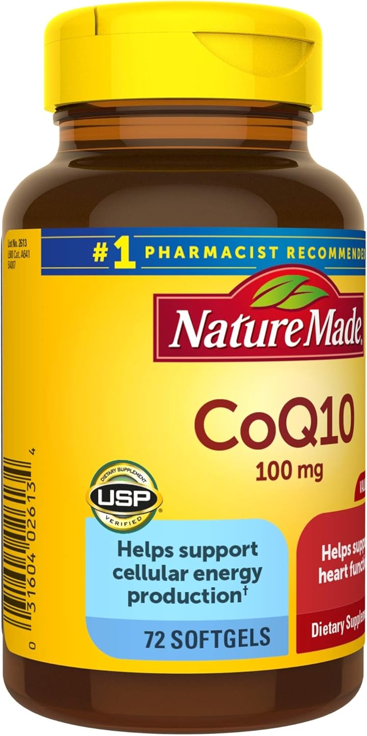 Value Size Pack of 144 Nature Made CoQ10 100 mg Softgels for Heart Health