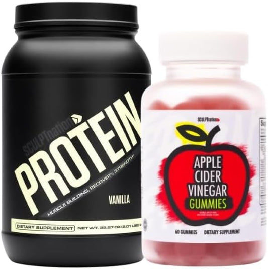Vanilla and Apple Cider Vinegar Protein Bundle by Sculpt Nation and V Shred
