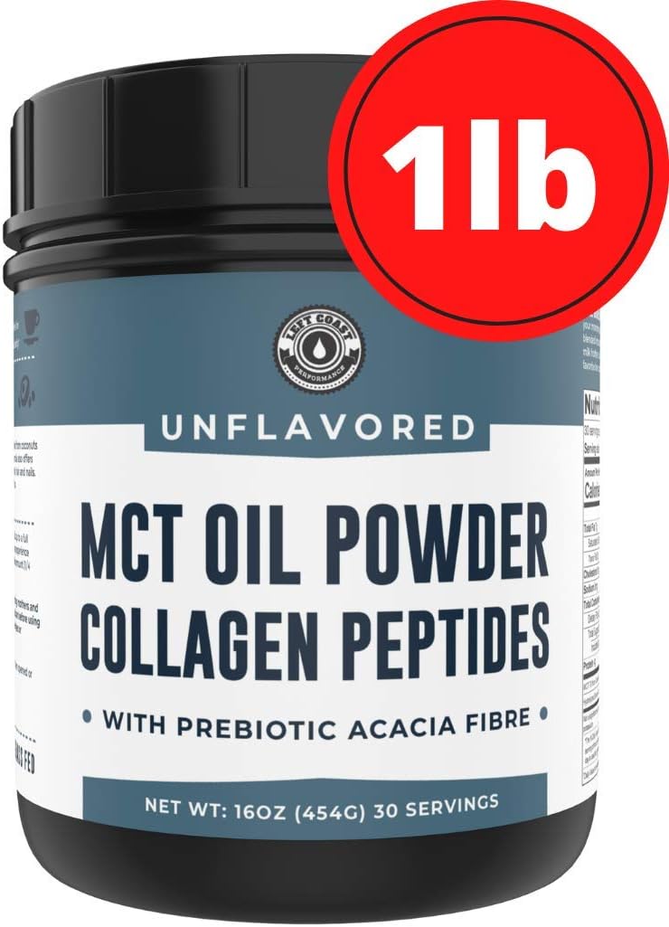 Vanilla and Unflavored MCT Collagen Powder for Keto Diet Support