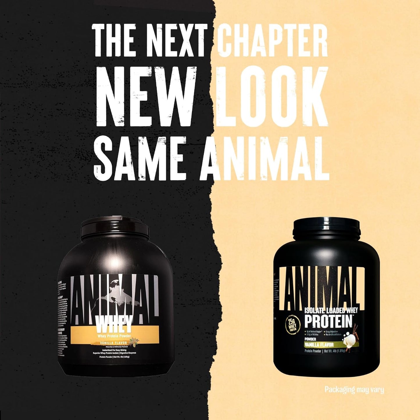 Vanilla Animal Whey Isolate Protein Powder - 25g Protein, Low Sugar, Muscle Builder for Men & Women, Pre & Post Workout Recovery with Digestive Enzymes - 4 lbs