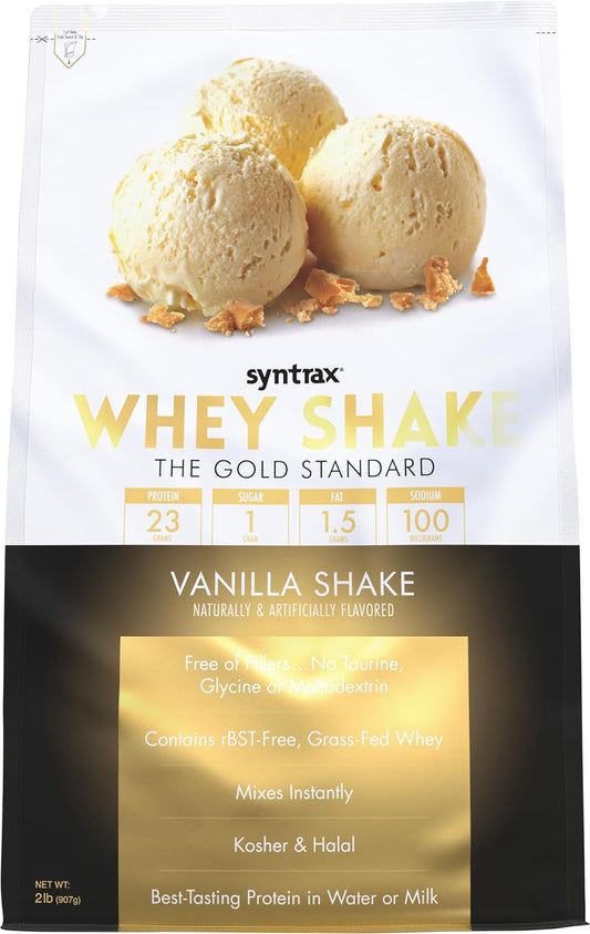 Vanilla Bean Specks Whey Protein Powder, 2 lbs - Cold Filtered & Undenatured Protein Blend by Syntrax Nutrition