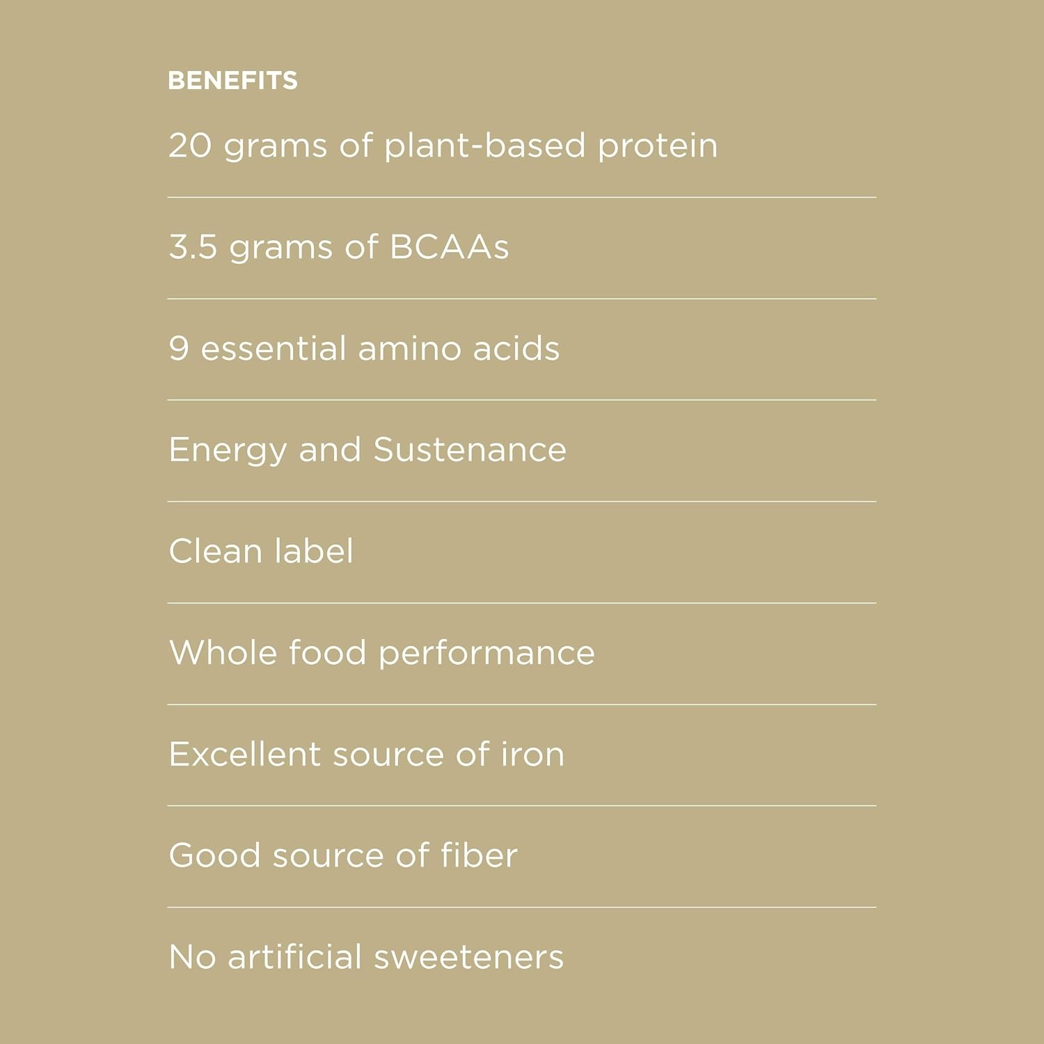 Vanilla Bean Vegan Protein Powder - 20g Plant-Based Protein Mix - Non-GMO, Gluten-Free - 3.5g BCAAs - 9 Essential Amino Acids - 15-Day Supply