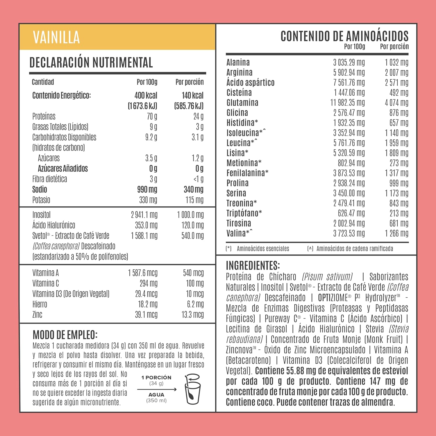 Vanilla Birdman Fitmingo Vegan Protein Powder with Inositol, Collagen Boosters, Hyaluronic Acid and Vitamins - Low Carb, Dairy Free, 23g Plant Based Protein