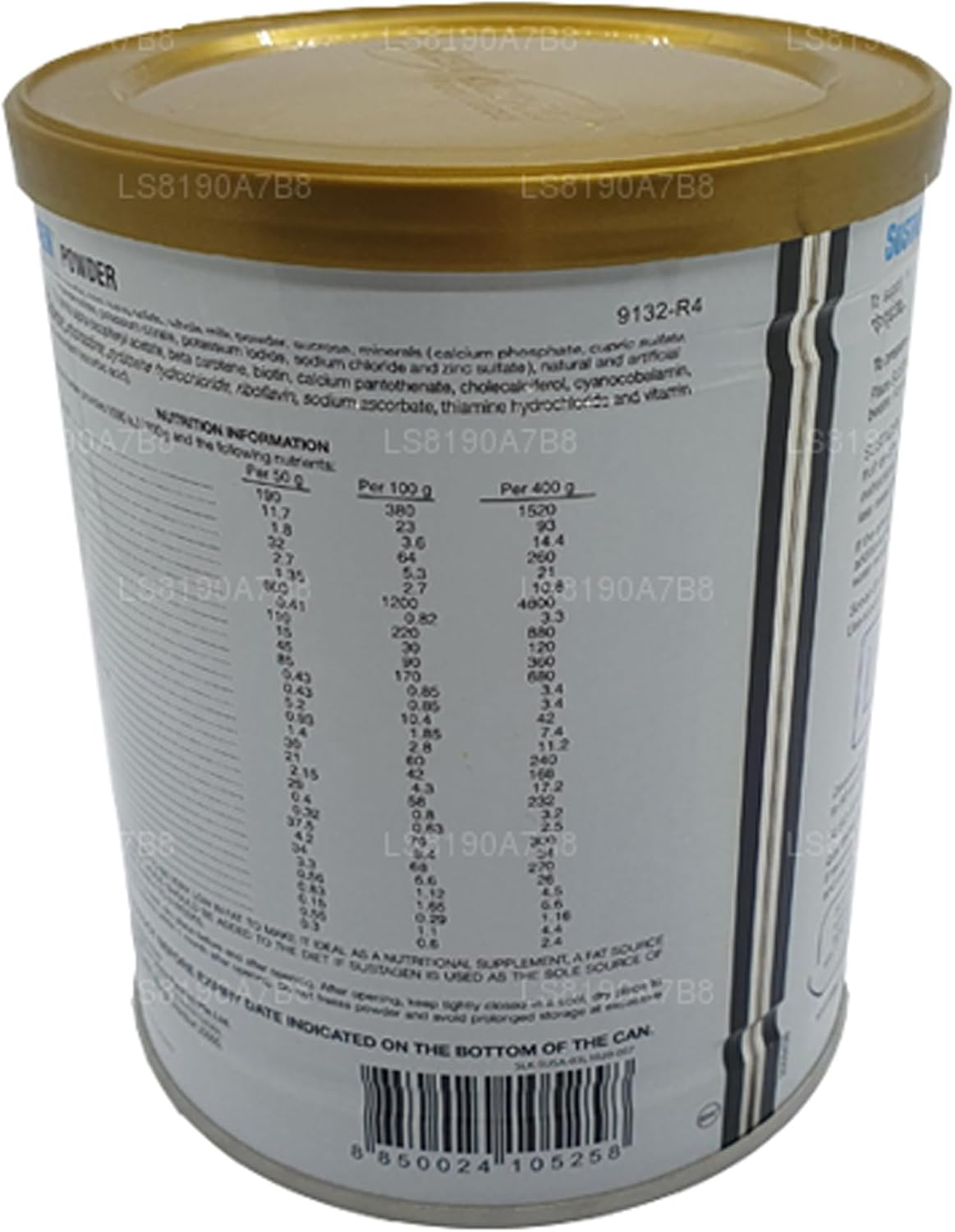 Vanilla Flavor Sustagen Nutritional Supplement in 400g Tin for Milk Powder