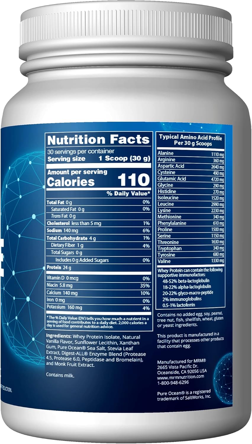 Vanilla Flavored Whey Protein Isolate with Added BCAAs, Glutamine, and Digestive Enzymes - 24g Protein per Serving - Hormone and Antibiotic Free - 29 Servings - BoostGo Australia