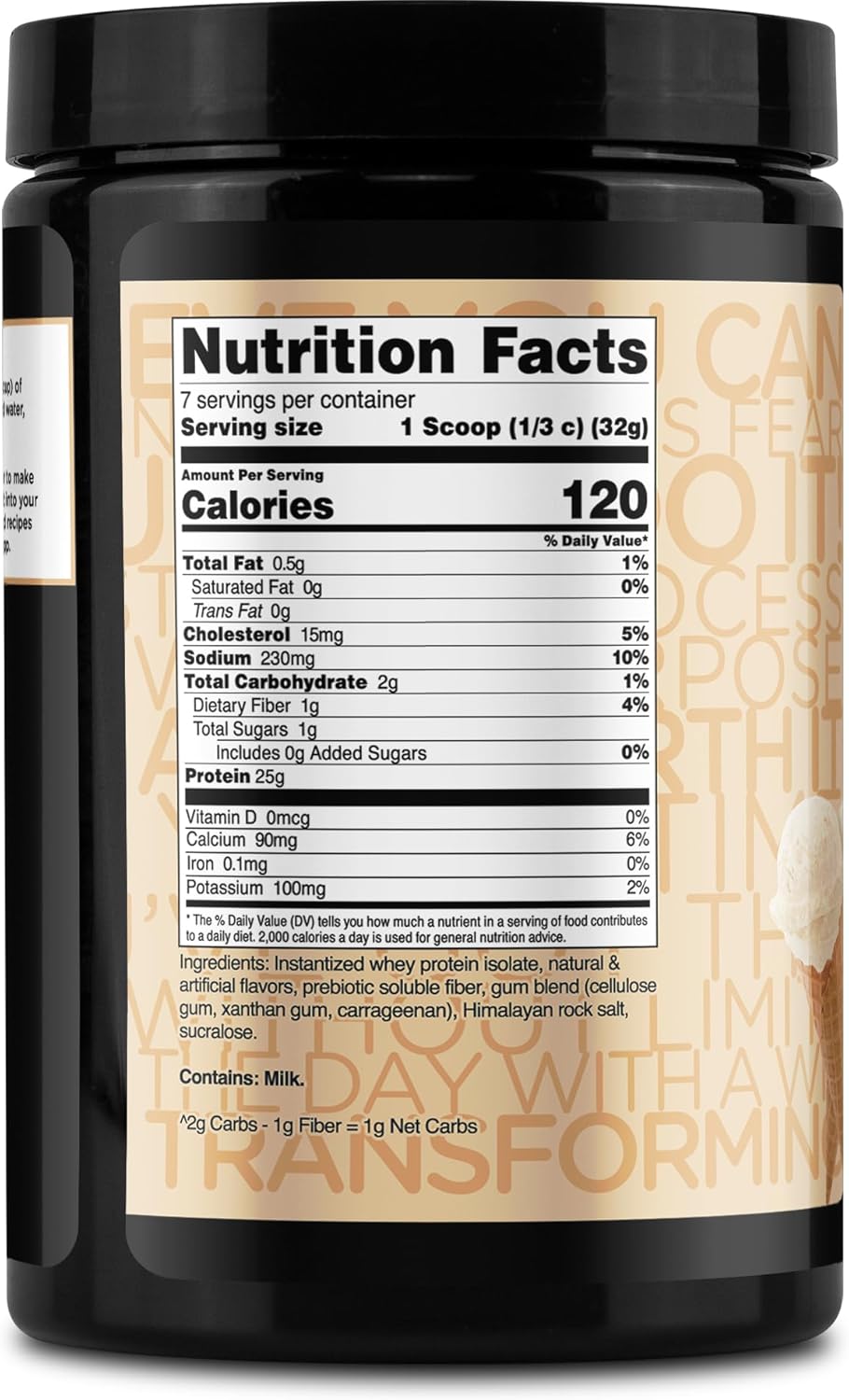 Vanilla Flavored Whey Protein Isolate (WPI) Powder - 7 Servings for Performance Transformation