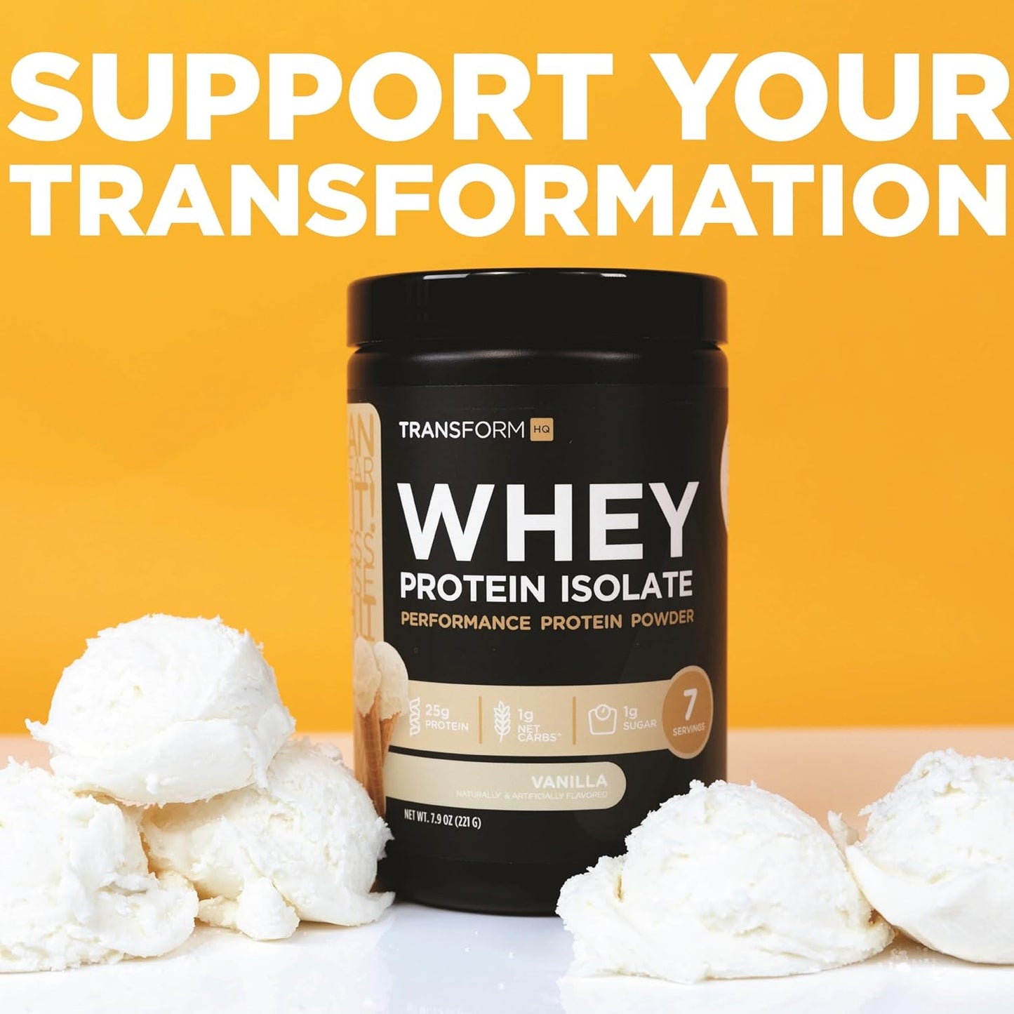 Vanilla Flavored Whey Protein Isolate (WPI) Powder - 7 Servings for Performance Transformation