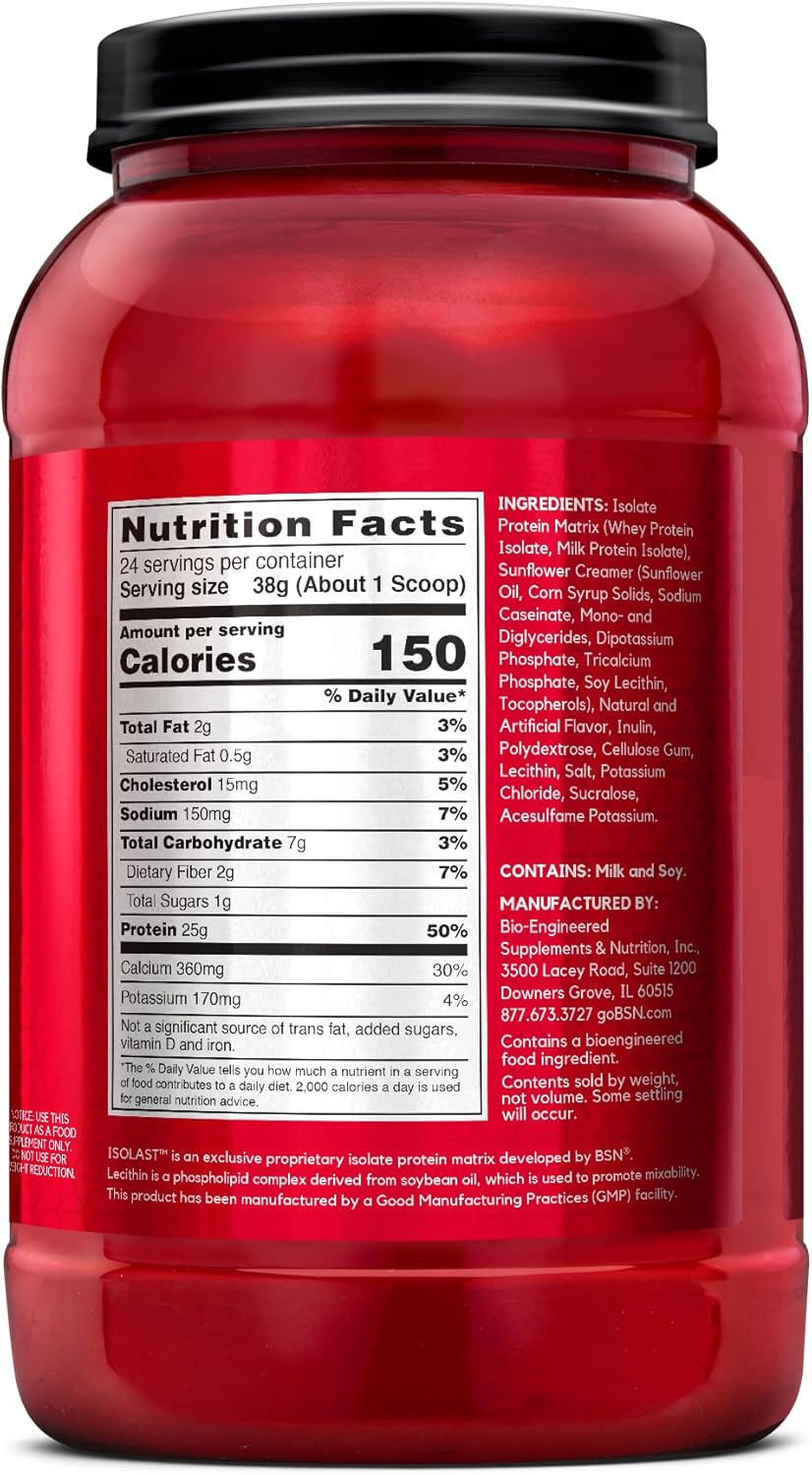 Vanilla Ice Cream BSN SYNTHA-6 Isolate Protein Powder with Whey & Milk Protein - 24 Servings