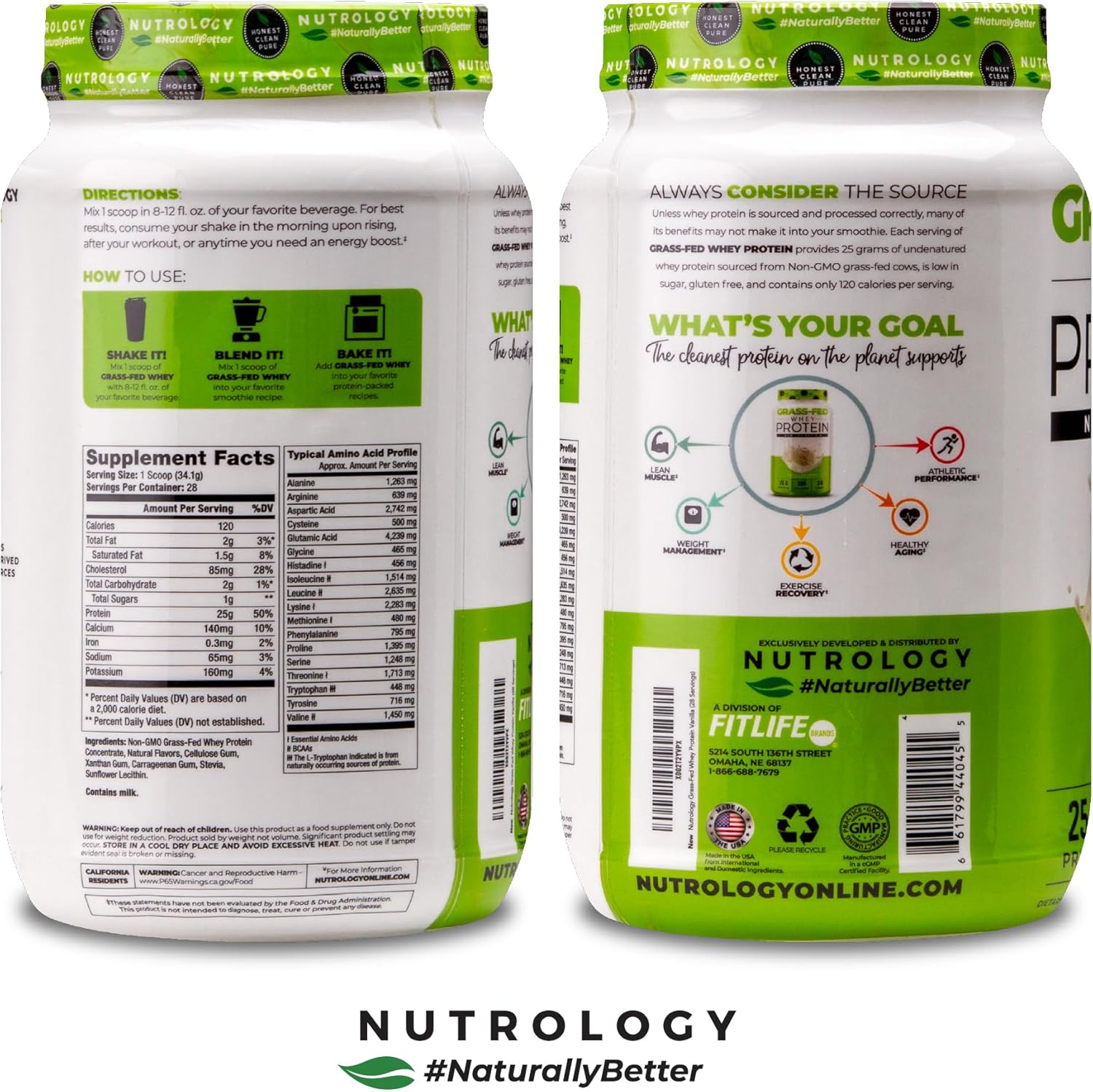 Vanilla Ice Cream Grass Fed Whey Protein Powder for Lean Muscle Recovery & Performance - 28 Servings - BoostGo Australia