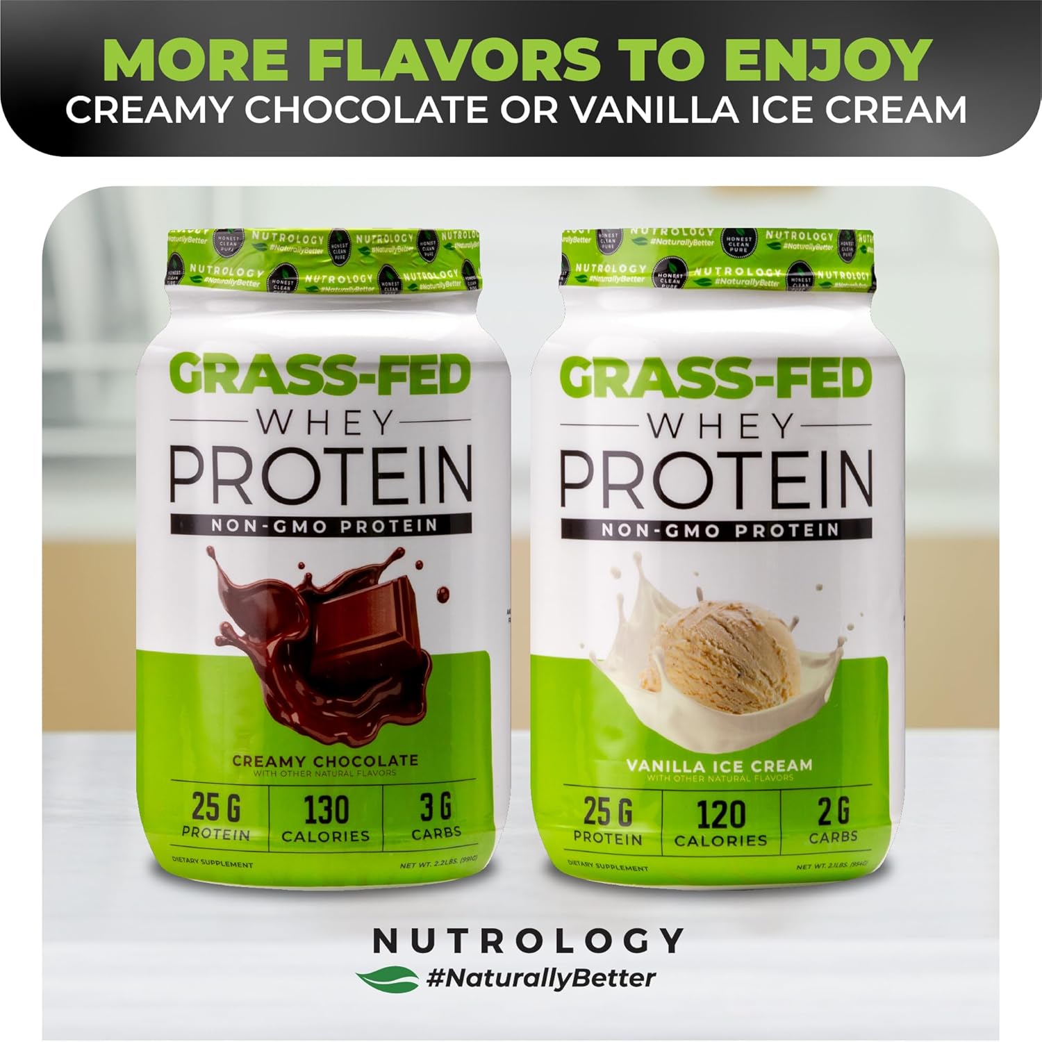Vanilla Ice Cream Grass Fed Whey Protein Powder for Lean Muscle Recovery & Performance - 28 Servings - BoostGo Australia