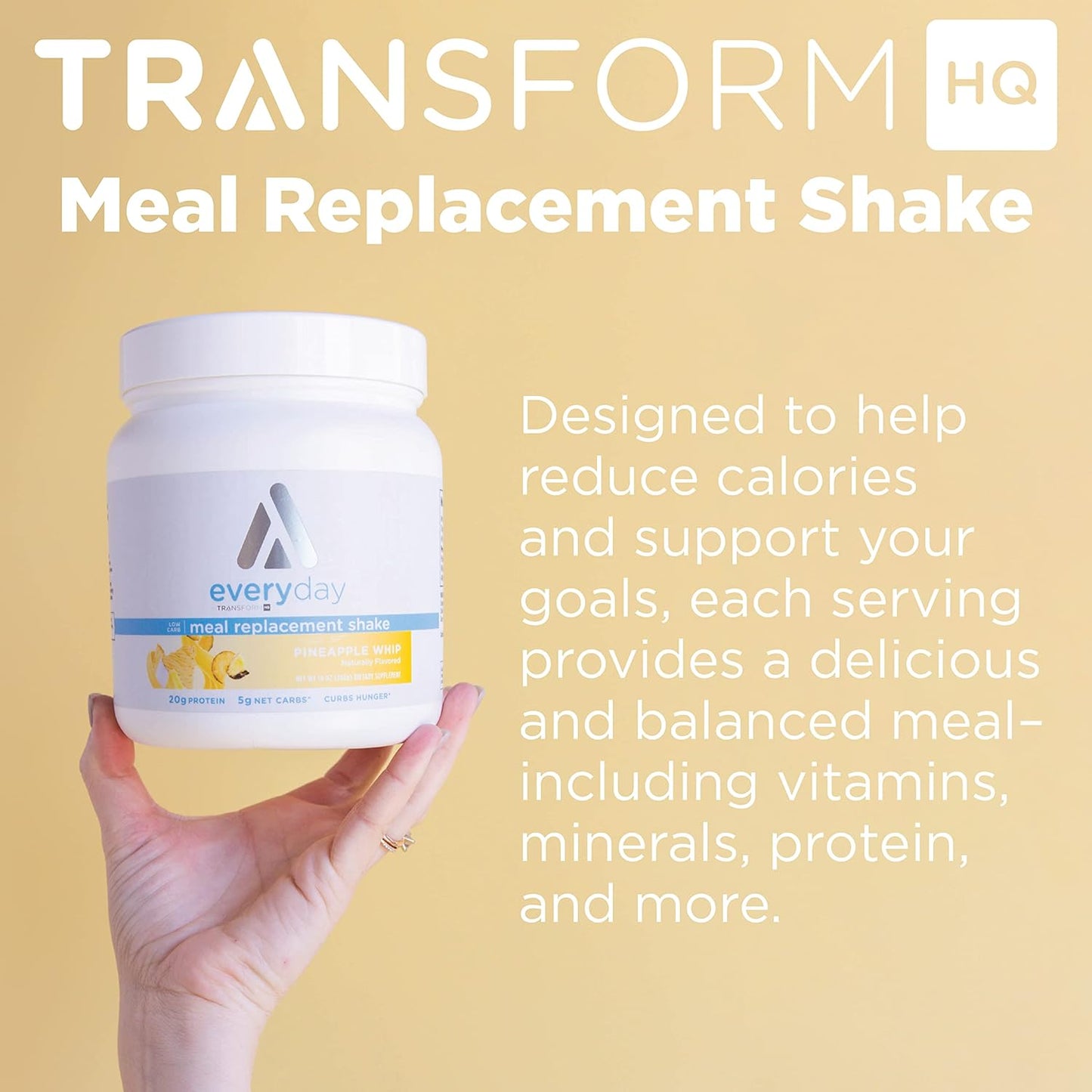 Vanilla Meal Replacement Shake Powder - Gluten Free, Non-GMO - 7 Servings from TransformHQ