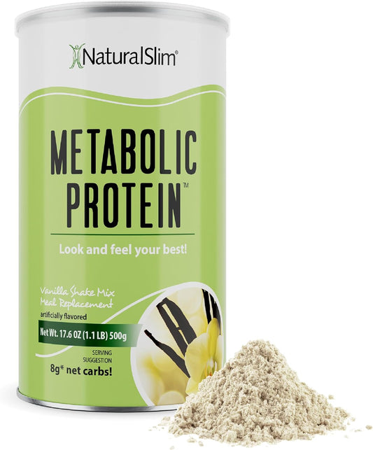 Vanilla Metabolic Whey Protein Powder - Low Carb Meal Replacement Shake with Vitamins, Minerals & L-Glutamine | Great Taste, Filling Protein Shake - 10 Servings, 17.6oz