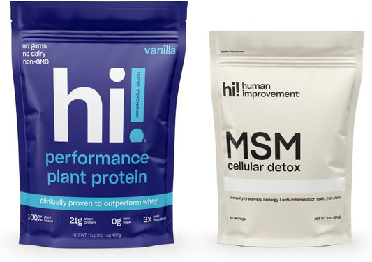 Vanilla Performance Protein and MSM Cellular Detox Bundle for Human Improvement