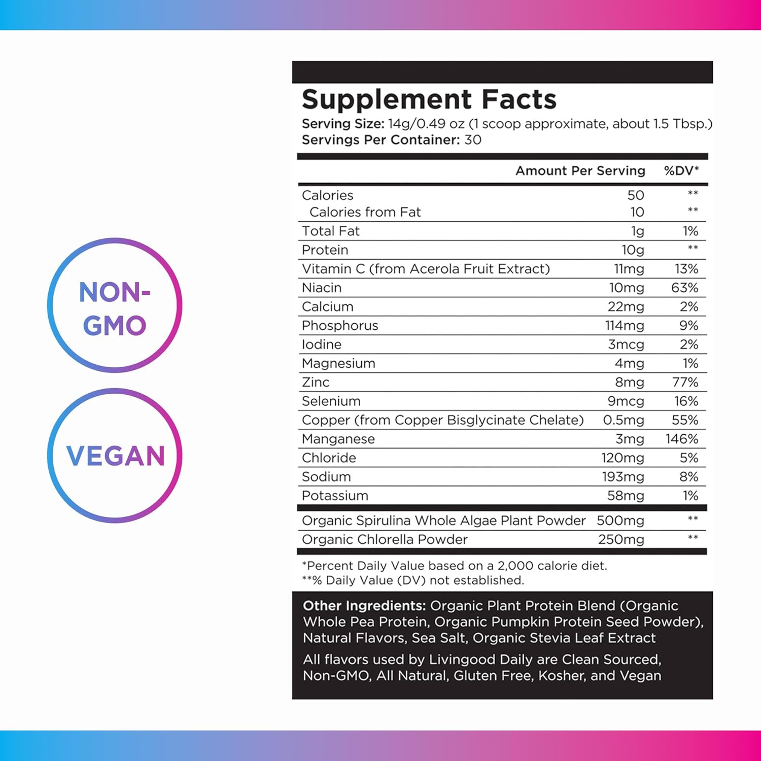 Vanilla Plant Collagen Powder with Vitamin C, Spirulina & Amino Acids - Vegan Formula for Hair, Skin, Nails, Energy & Muscle Growth - 30 Servings