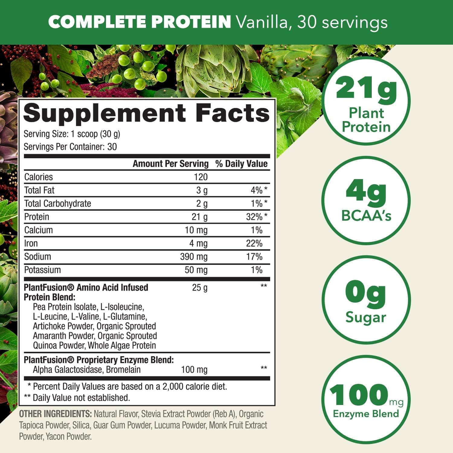 Vanilla PlantFusion Vegan Protein Powder Packets - Sample Pack of 4 with BCAAs and Pea Protein - Keto, Gluten Free, Non-Dairy, No Sugar - On-the-Go Plant Based Protein