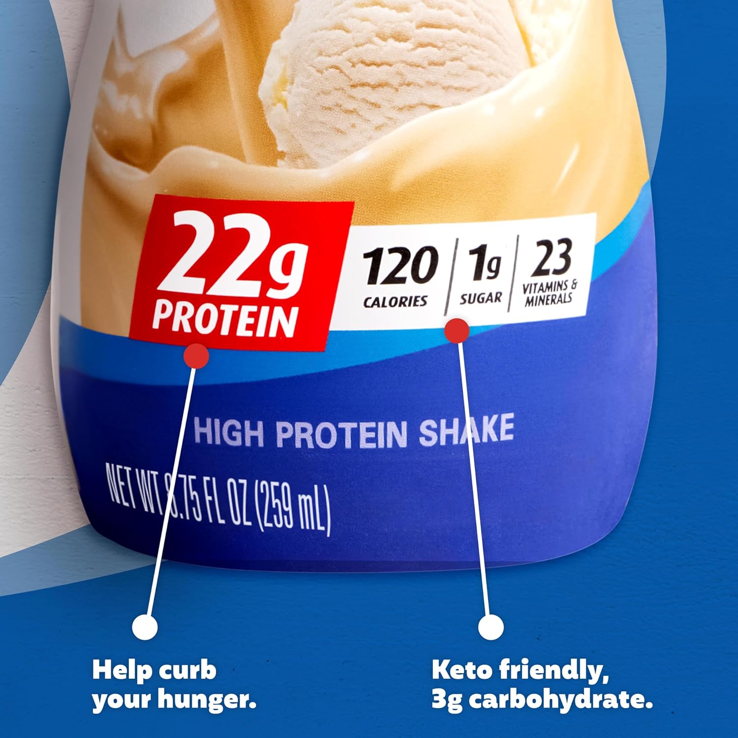 Vanilla Premier Protein Shake MINIs - 22g Protein, 120 Calories, 1g Sugar - Pack of 12, 8.75fl oz