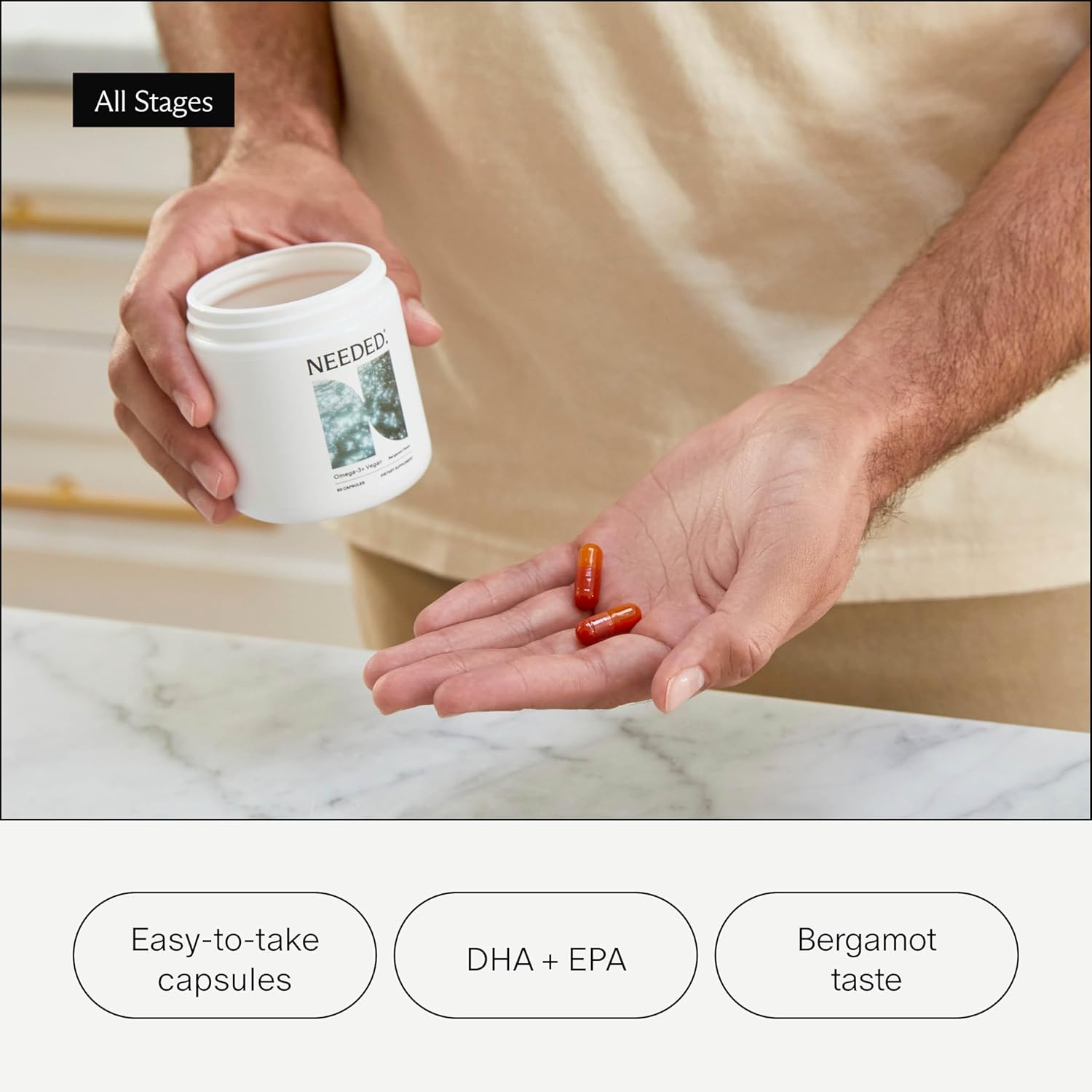 Vanilla Prenatal Multivitamin Powder & Vegan Omega-3 DHA+EPA Bundle for Pregnancy & Postpartum Nutrition