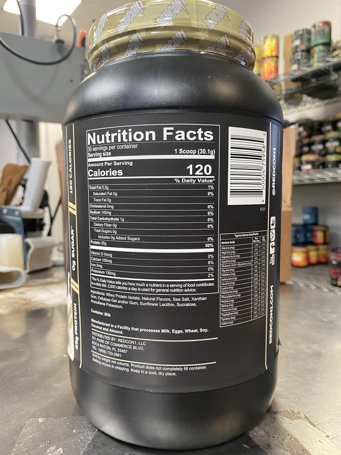 Vanilla REDCON1 Isotope 100% Whey Isolate: Keto-Friendly, Low Carb Protein Powder (30 Servings)