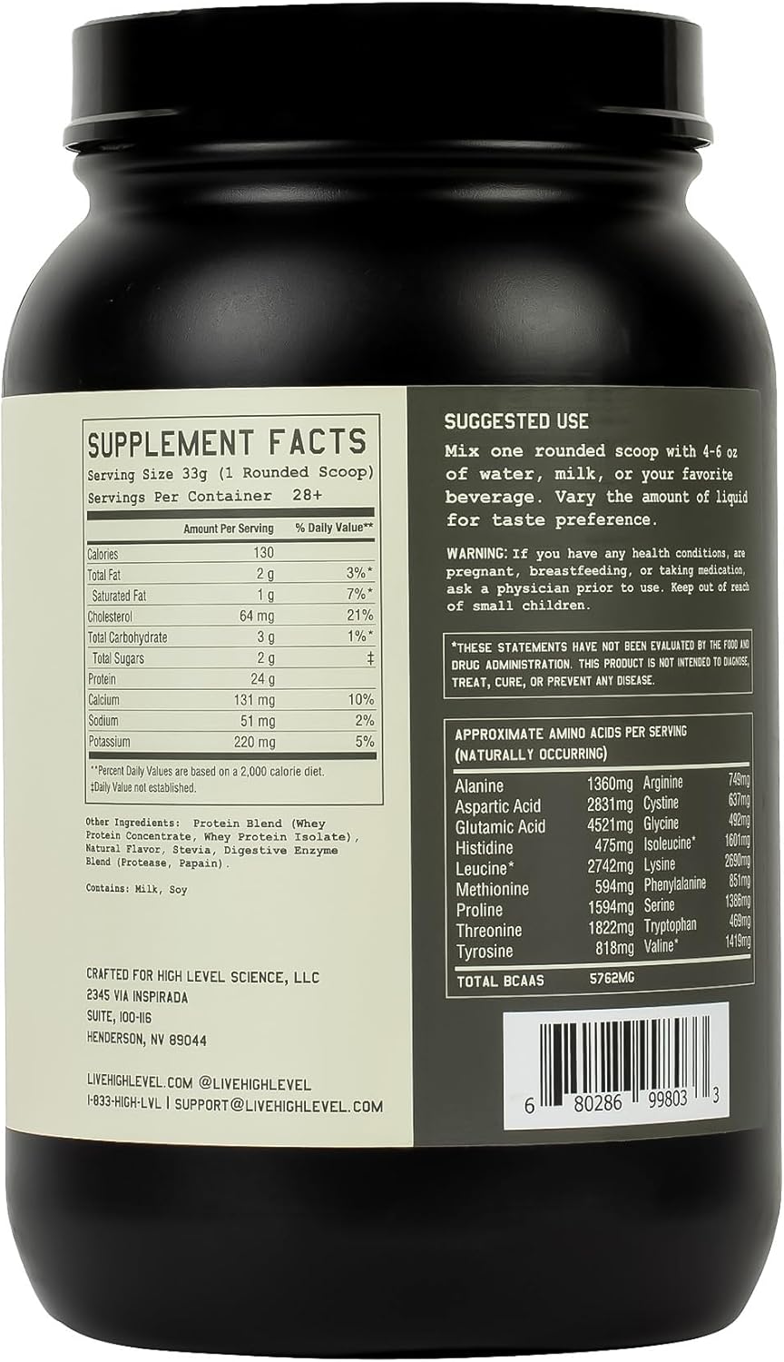 Vanilla Stevia Whey Protein Powder | 24g Protein | 2 lb | Non-GMO & Digestive Enzymes | USA-Made | No Artificial Additives