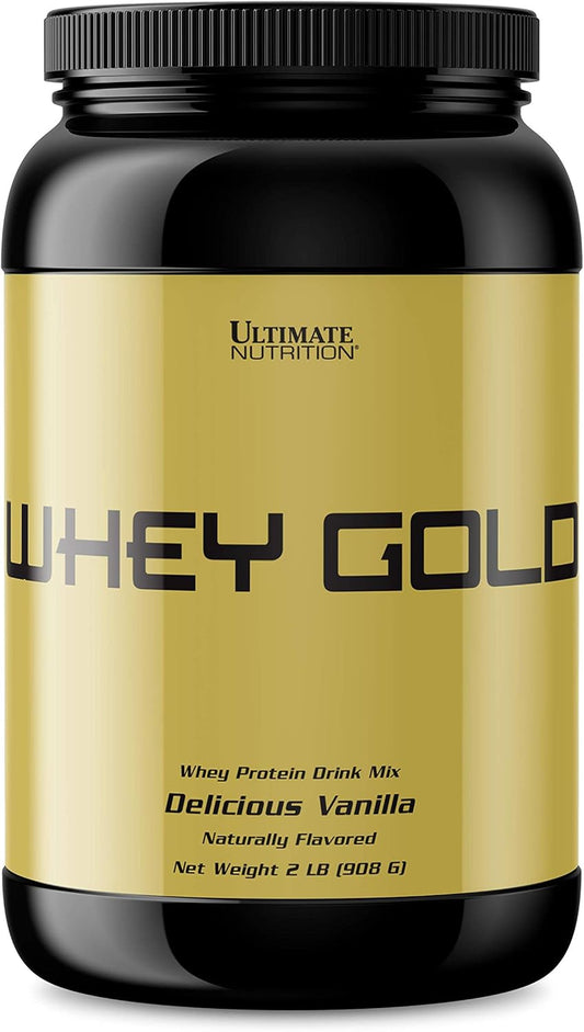 Vanilla Ultimate Nutrition Whey Gold Protein Powder - 20g Protein & Amino Acids for Muscle Growth & Recovery - 27 Servings
