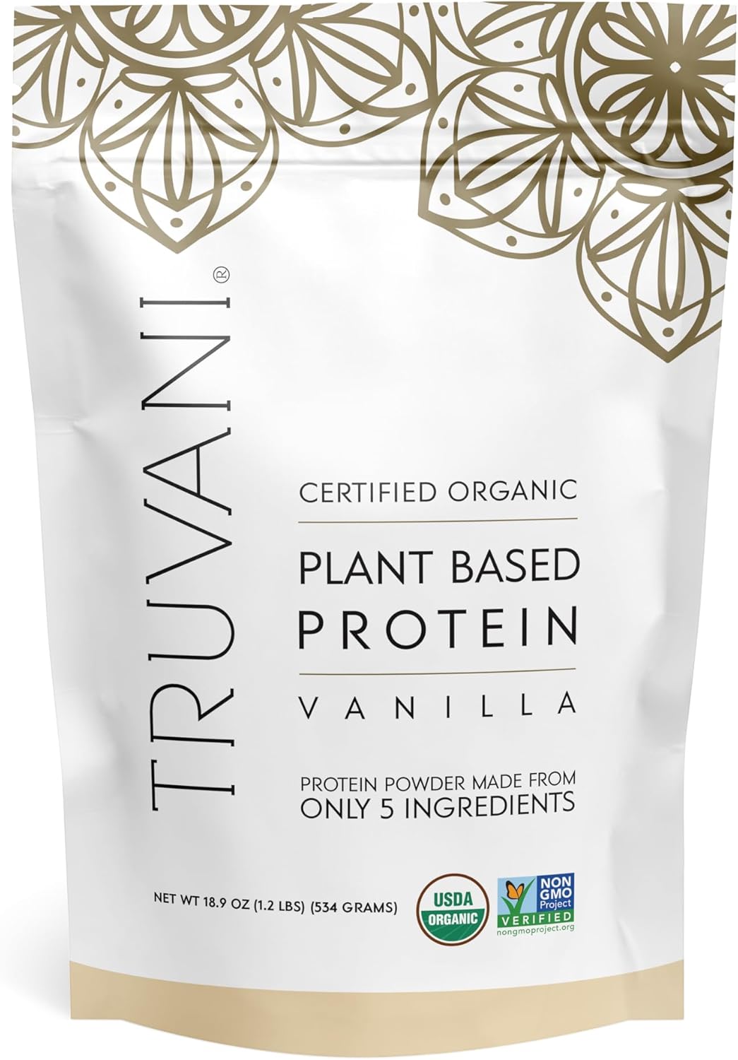 Vanilla Vegan Pea Protein Powder - 20g Organic Plant-Based Protein - Keto-Friendly, Gluten & Dairy Free - 18 Servings - No Added Sugar - Low Carb