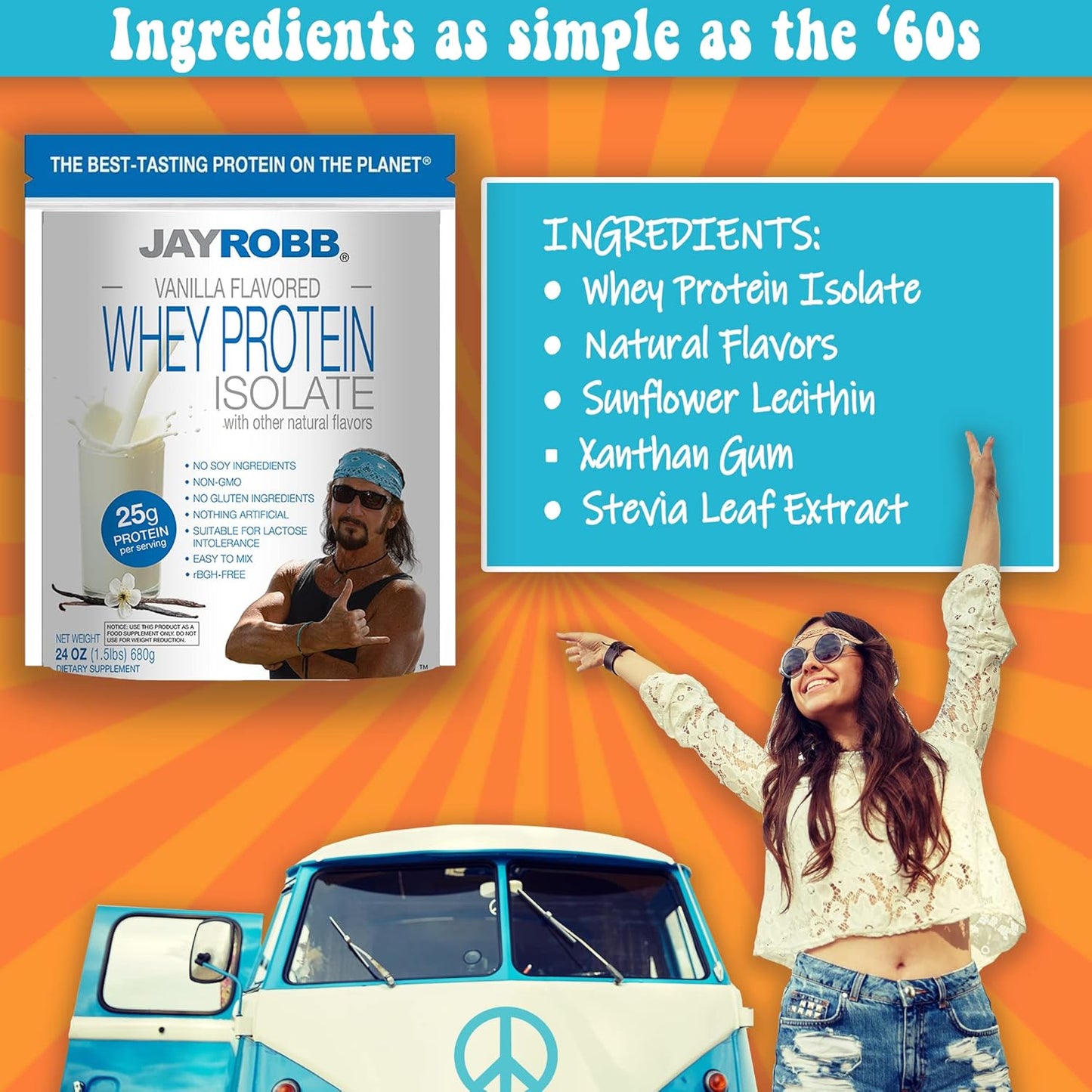 Vanilla Whey Isolate Protein Powder - Low Carb, Keto, Vegetarian, Gluten Free - 12 oz - No Sugar, No Fat, No Soy, Non-GMO, Best-Tasting