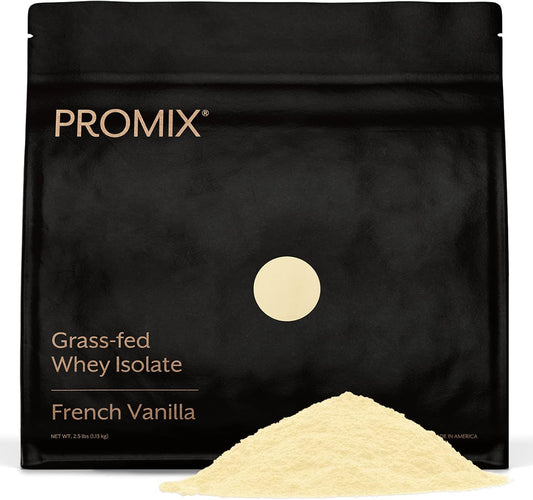 Vanilla Whey Protein Isolate Powder - Grass-Fed, 100% Natural - 2.5lb Bulk - Post Workout Shakes, Smoothies, Baking - Gluten-Free, Keto-Friendly