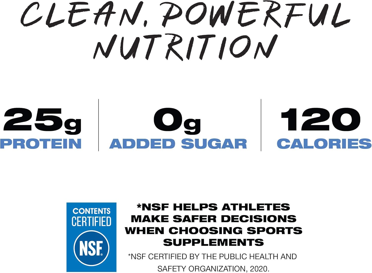 Vanilla Whey Protein Powder - 25g Protein, 0g Added Sugar, 6 Simple Ingredients - 1lb Bag