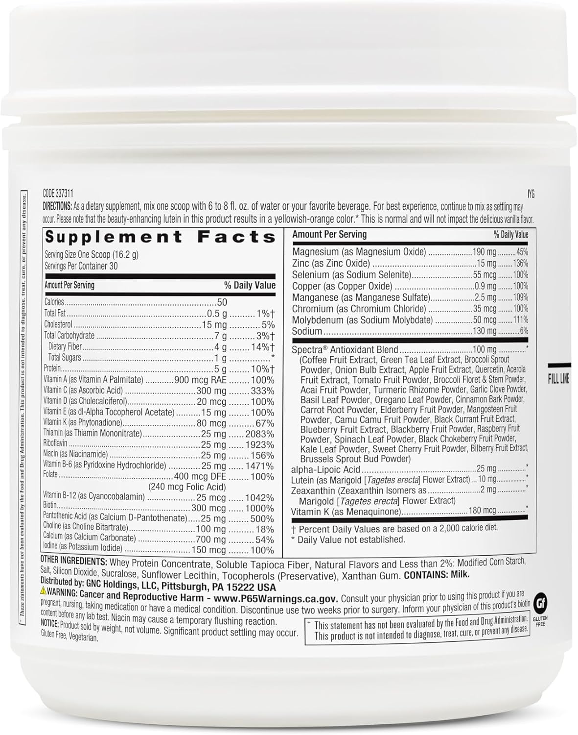 Vanilla Women's Multi Powder by GNC - Essential Daily Nutrition for Women