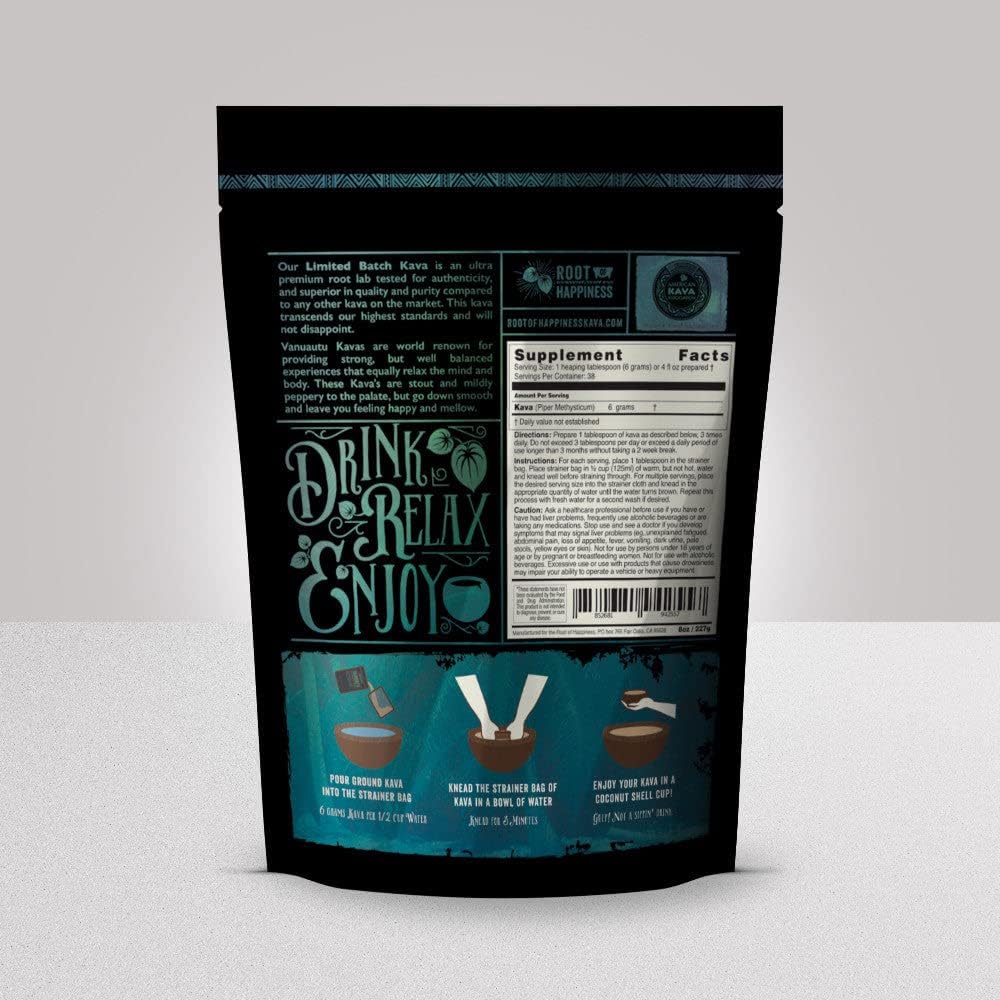 Vanuatu Kava Powder - High-Quality 1/2lb of Root of Happiness Kava Powder