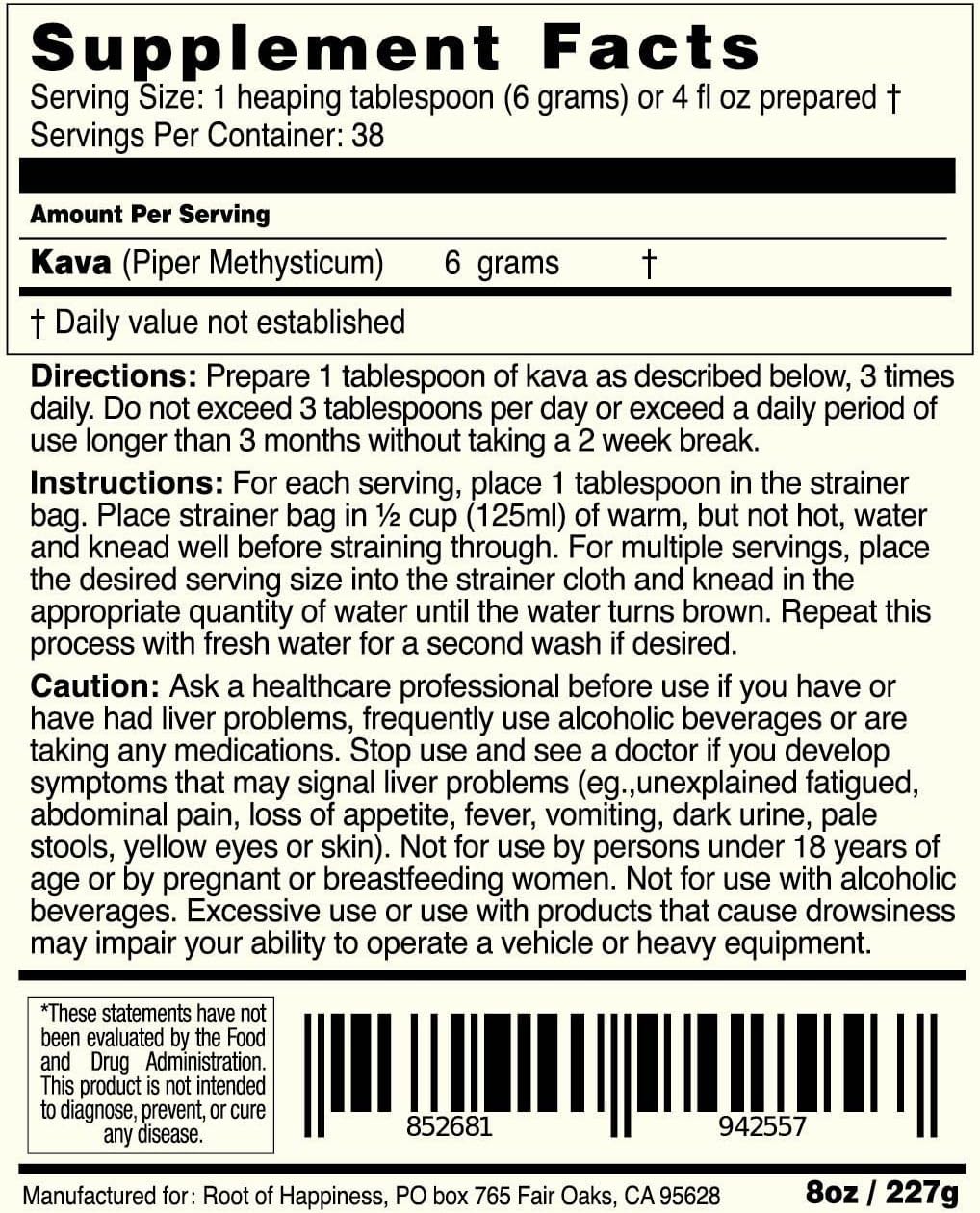 Vanuatu Kava Powder - High-Quality 1/2lb of Root of Happiness Kava Powder