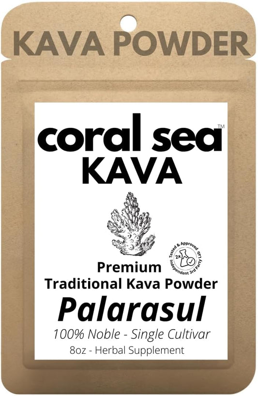 Vanuatu Palarasul Kava Powder - Rare Noble Root Tea for Relaxation - Uplifting & Calming Drink - Traditional Waka and Lawena Mix 8oz