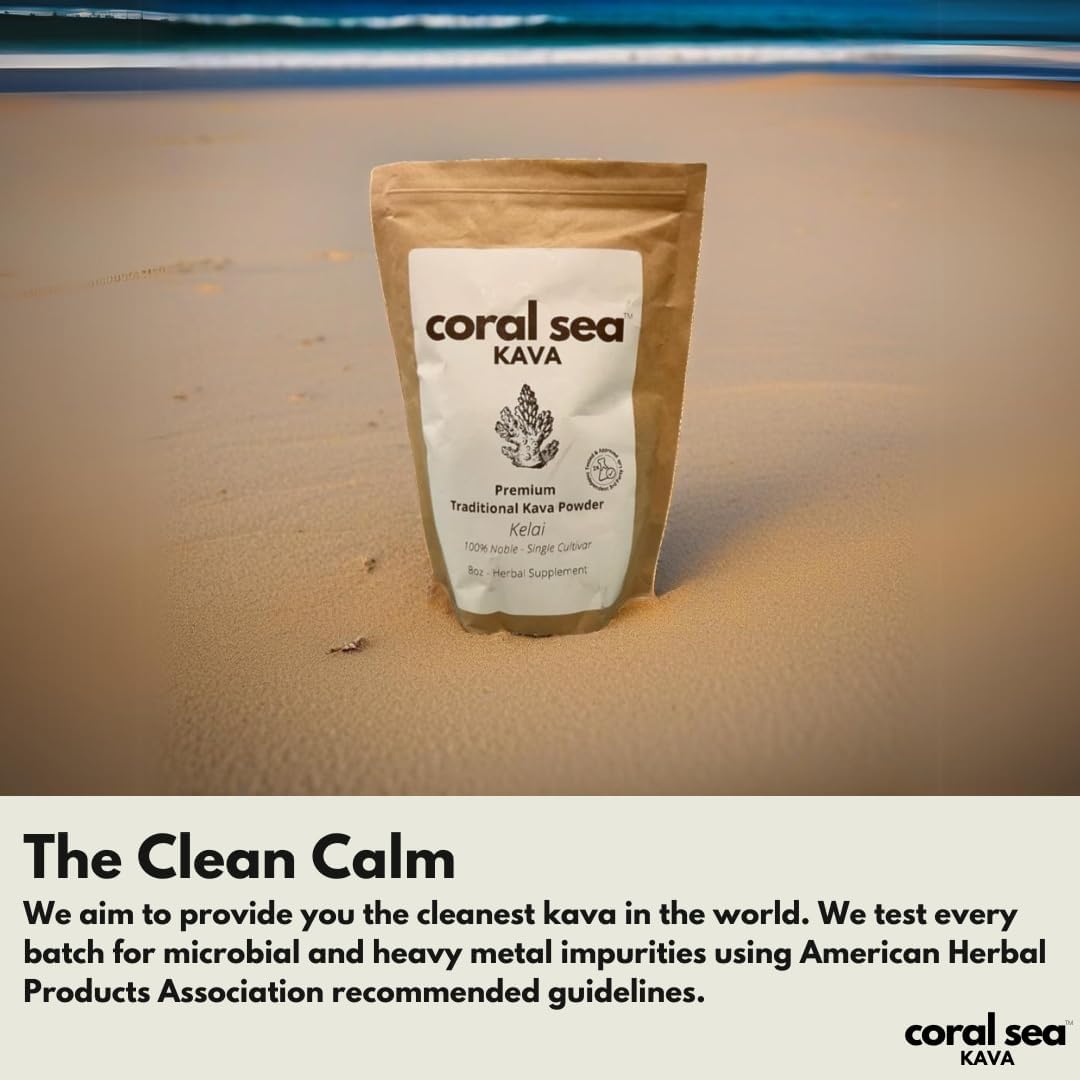 Vanuatu Palarasul Kava Powder - Rare Noble Root Tea for Relaxation - Uplifting & Calming Drink - Traditional Waka and Lawena Mix 8oz