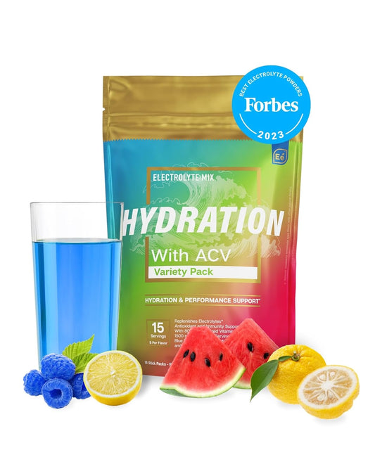 Variety Pack Sugar Free Electrolytes Powder Packets with ACV & Vitamin C - 15 Stick Packs for Hydration - BoostGo Australia