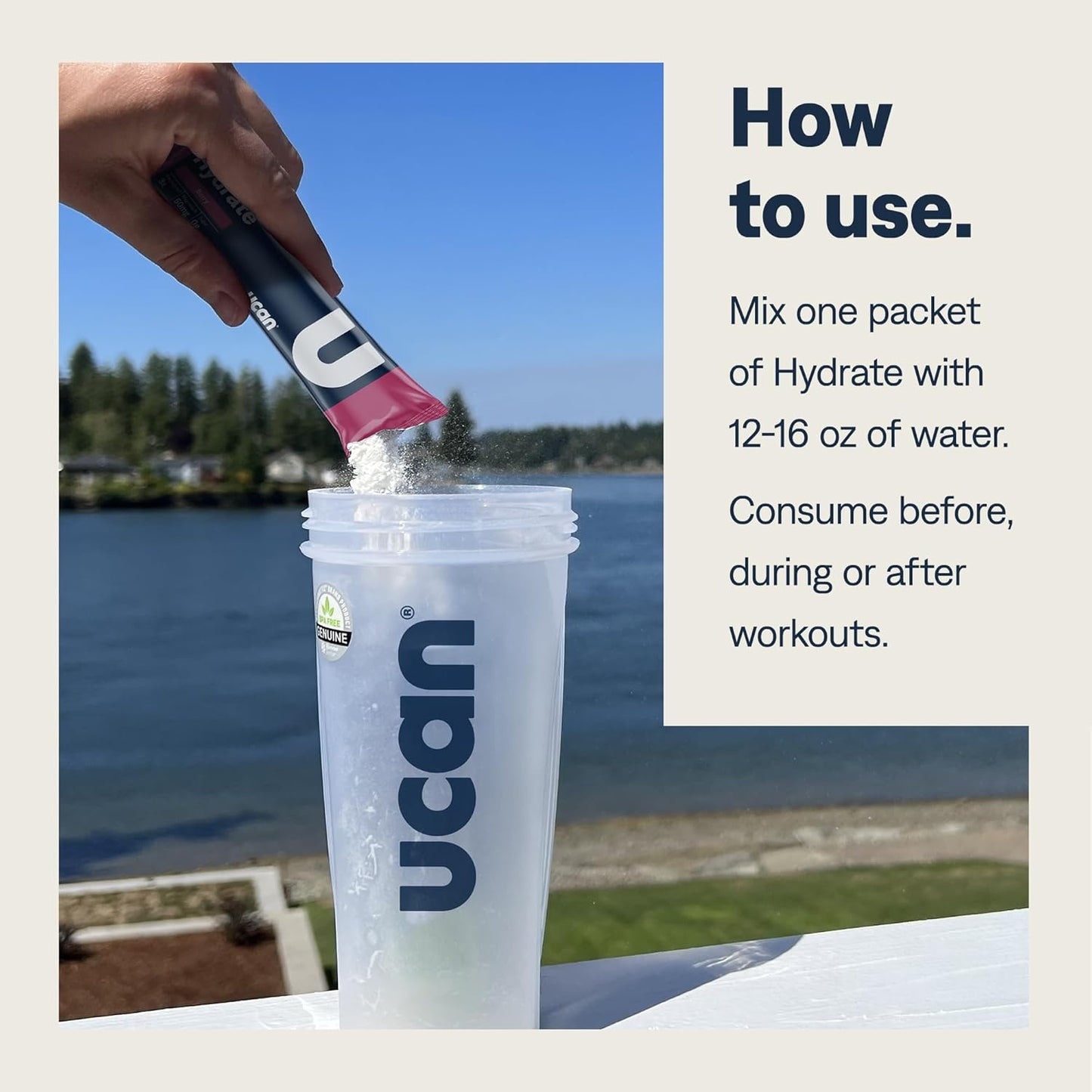 Variety Pack UCAN Hydrate Electrolyte Drink Mix - Sugar-Free, Keto, Vegan, Non-GMO - 12 Stickpacks - Potassium & Magnesium - Runners & Athletes