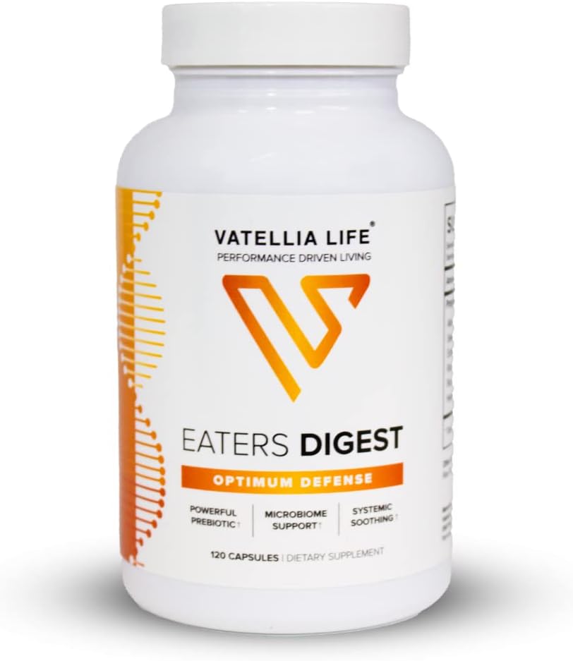 Vatellia Life Digestive Support Capsules - Prebiotic & Probiotic Blend for Gut Health - 120 Capsules for 60 Days